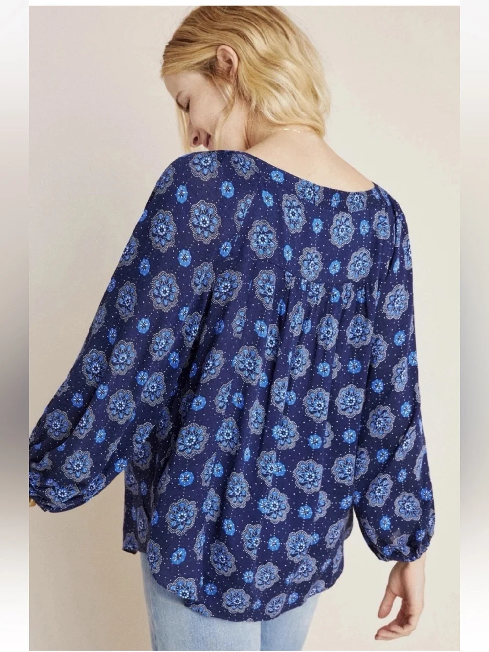 NWT Anthropologie Maeve Peasant Style Blouse. Size 4 - Picture 8 of 11